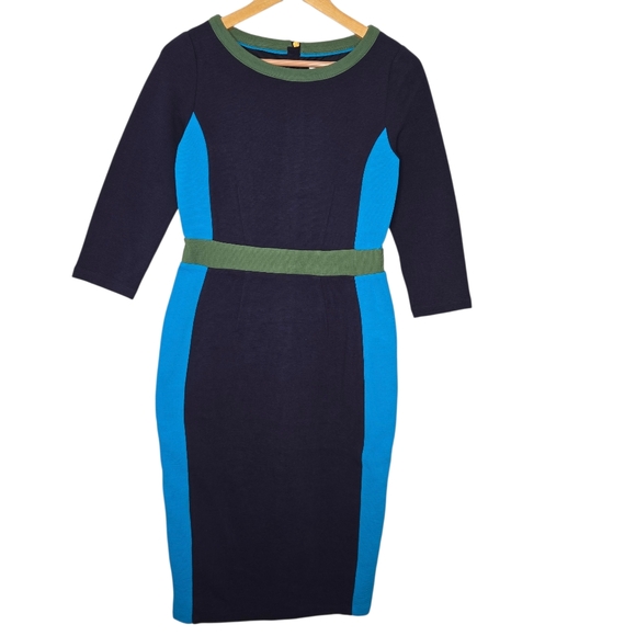 Boden Dresses & Skirts - Boden Womens Colorblock Ribbed Leah Ottoman Dress Size 6